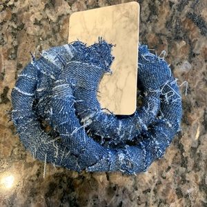 Double Denim Hoop Earrings